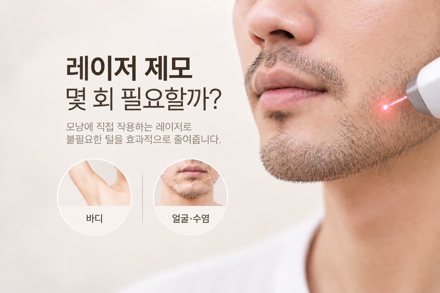 대전 레이저 제모 몇 회 필요할까 부위별 회차 기준 정리_유앤아이의원 대전점