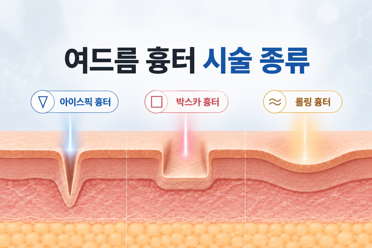 여드름흉터 시술 종류와 선택 기준, 흉터 유형별 치료 방법은?